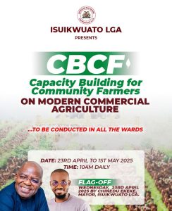 Capacity Building for community farmers in Isuikwuato